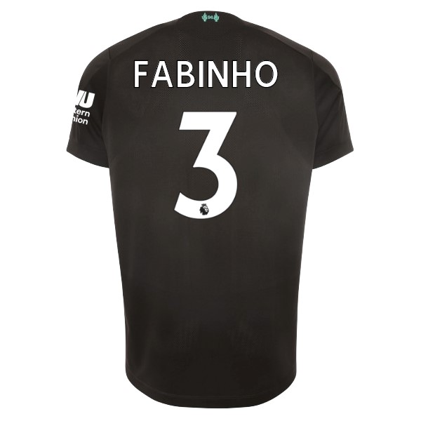Trikot Liverpool NO.3 Fabinho Ausweich 2019-20 Schwarz Fussballtrikots Günstig